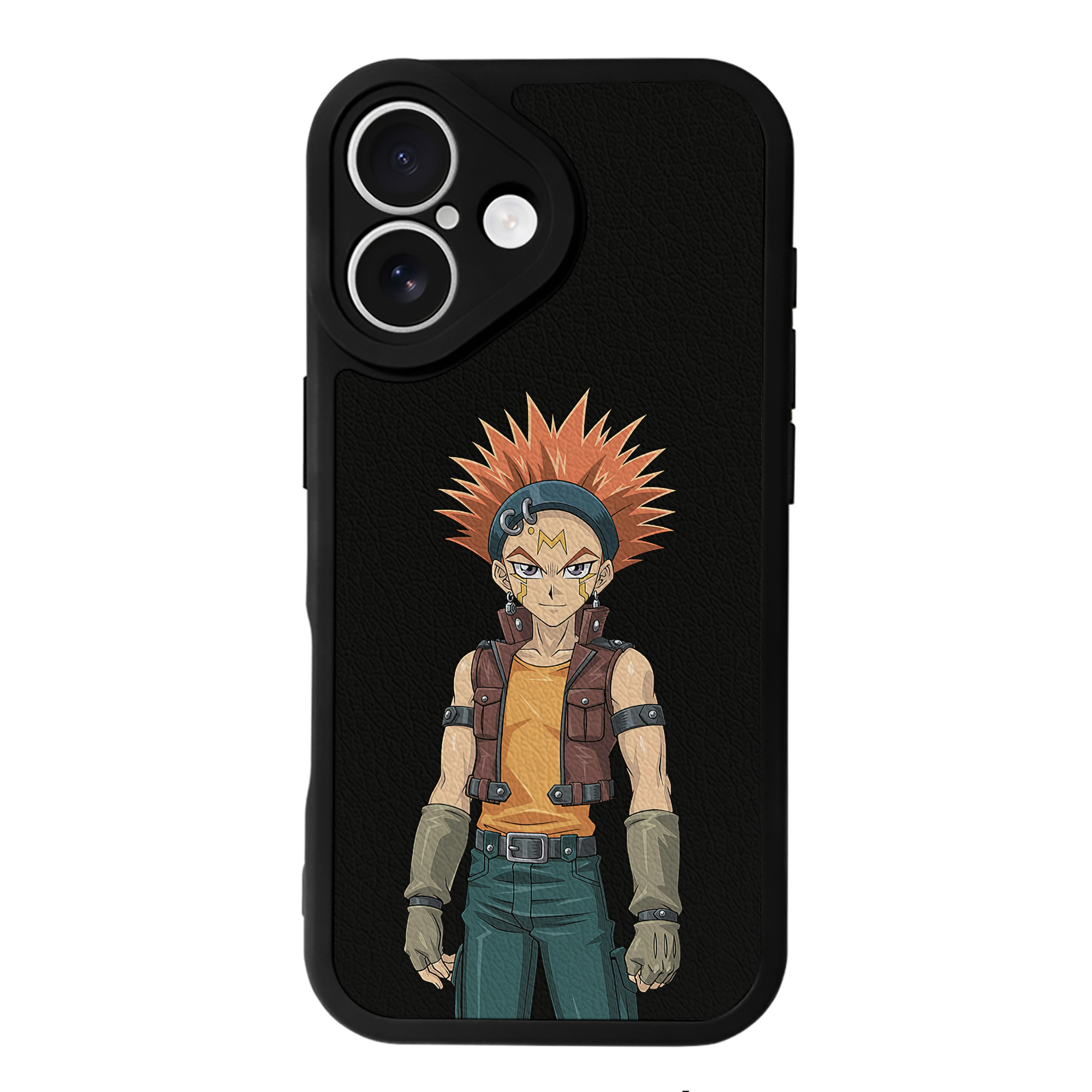 （画像用） 遊☆戯☆王 Yu-Gi-Oh! 【iPhone 16シリーズ対応】シリコンスマホケース（レザー調） 材質：シリコン